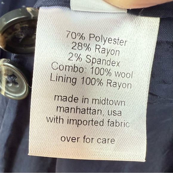 Rachel Comey Rupture Blazer Navy Polka Dot Tailored Jacket Size 10 - Picture 16 of 16